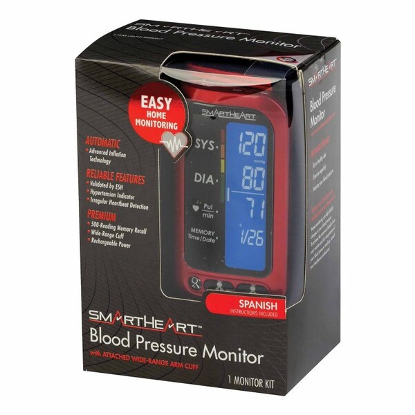 Smartheart Home Automatic Digital Blood Pressure Monitor Adult Cuff Nylon Cuff 22 to 42 cm Desk Model, 12PK 01-509 - main